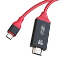 XO GB005 Type-C - HDMI átalakító, piros - fekete