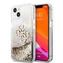 Apple iPhone 13 mini Guess TPU Big 4G Liquid Glitter tok (Arany) – GUHCP13SLG4GGO