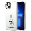Apple iPhone 14 Plus (Átlátszó) Karl Lagerfeld Choupette Logo tok - KLHCP14MCTTR