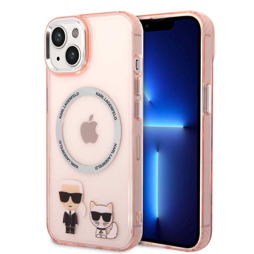 Apple iPhone 14 Plus Karl Lagerfeld MagSafe Karl and Choupette pro iPhone 14 Plus Pink tok (Rózsaszín) – KLHMP14MHKCP