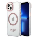 Apple iPhone 14 Plus Guess átlátszó MagSafe tok (Rózsaszín) – GUHMP14MHTRMP