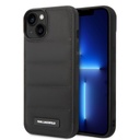 Apple iPhone 14 Plus Karl Lagerfeld Quilted Puffy Metal Logo tok (Fekete) – KLHCP14MPSQAK