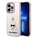 Apple iPhone 14 Pro Max (Rózsaszín) Karl Lagerfeld Choupette Logo tok - KLHCP14XCTTRI