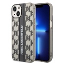 Apple iPhone 14 Plus Karl Lagerfeld Monogram Vertical Stripe tok (Fekete) – KLHCP14MHKLSPCK