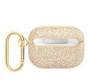 AirPods Pro Guess Glitter Flakes Metal Logo tok (Arany) - GUAPHGGSHD