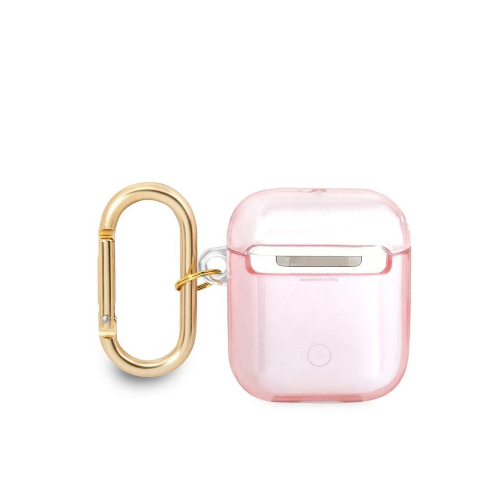 AirPods 1/2 Guess TPU Printed Stripe tok (Rózsaszín) – GUA2HHTSP