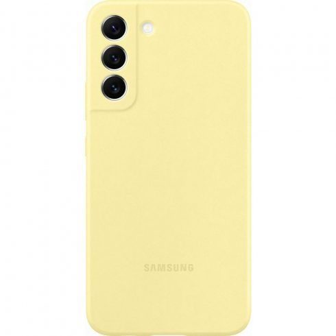 Samsung Galaxy S22 Silicone Cover tok (Sárga)