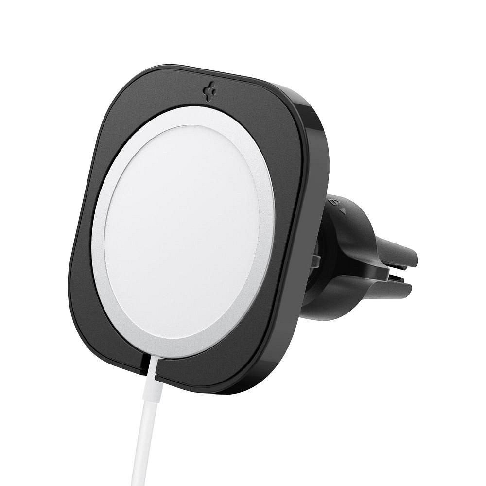 Spigen MAGFIT vezeték nélküli autós magsafe töltő (szellőzőre), fekete