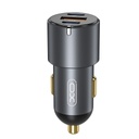 XO CC45 autós gyorstöltő 2 PD + QC 3.0 csatlakozóval, fekete