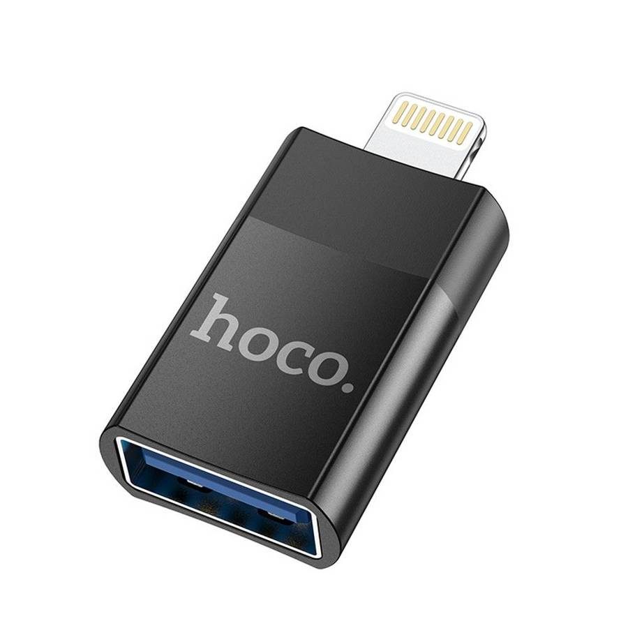 Hoco UA17 átalakító (USB, lightning) OTG átalakító Lightning-ról USB-A-ra, fekete