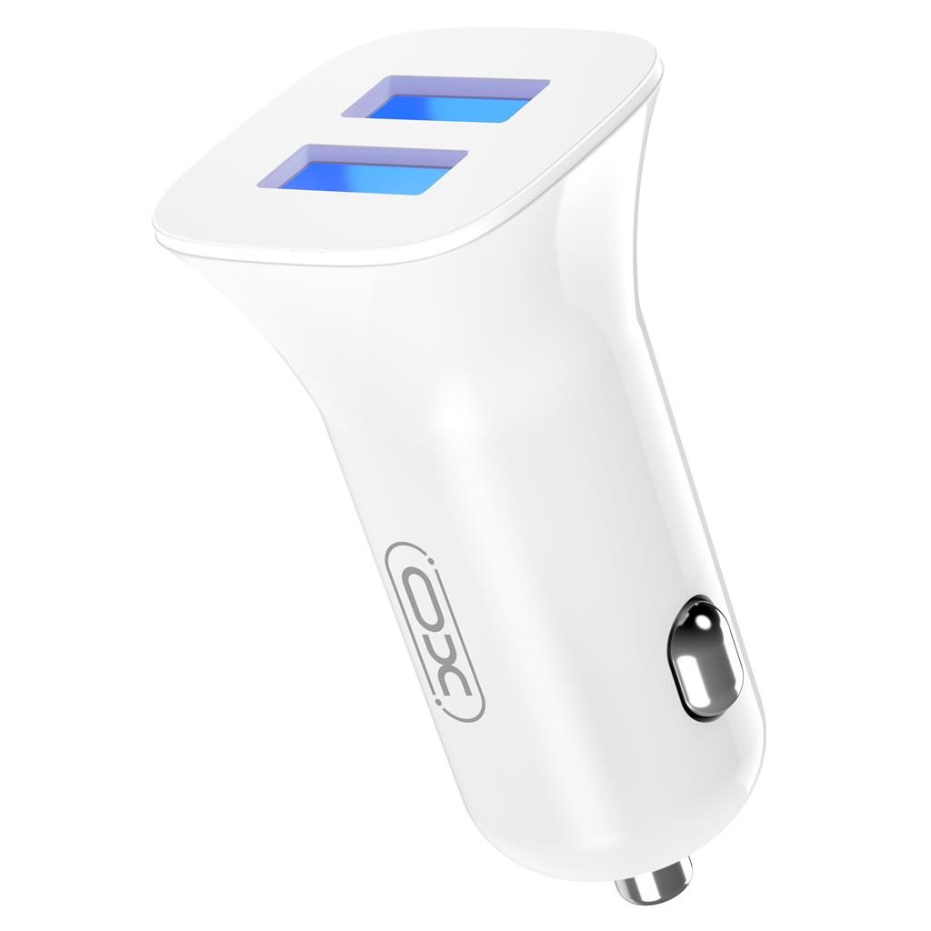 XO CC31 autós töltő (2xUSB port), fehér