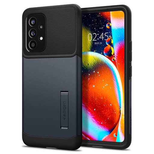 Samsung Galaxy A53 Spigen slim armor ütésálló hátlap tok (Kék)
