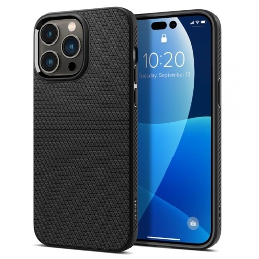 Apple iPhone 14 Pro Spigen liquid air prémium hátlap tok (Matt Fekete)