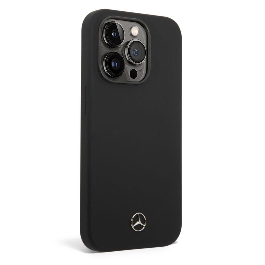 Apple iPhone 14 Pro Mercedes liquid silicone hátlap tok (Fekete)