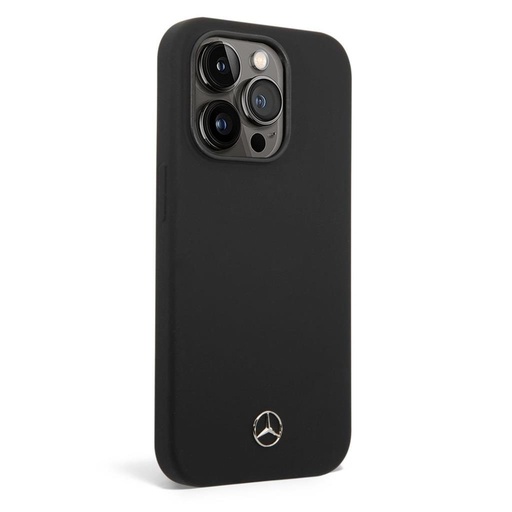 Apple iPhone 14 Pro Mercedes liquid silicone hátlap tok (Fekete)