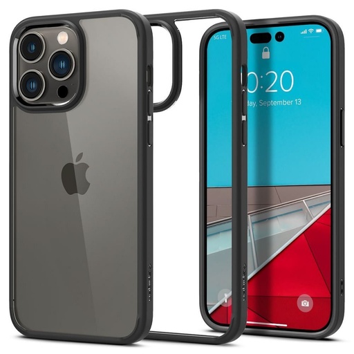 Apple iPhone 14 Pro Spigen ultra hybrid prémium hátlap tok (Fekete)