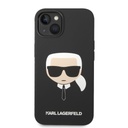 Apple iPhone 14 Karl Lagerfeld MagSafe Compatible Liquid Silicone Karl Head tok (Fekete) – KLHMP14SSLKHBK