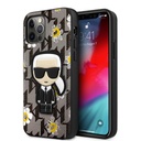 Apple iPhone 12/12 Pro Karl Lagerfeld Ikonik Flowertok (Szürke) – KLHCP12MPMNFIK1