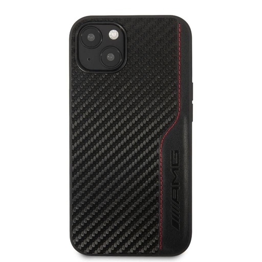 Apple iPhone 14 AMG karbon mintás szilikon hátlap tok (Fekete)