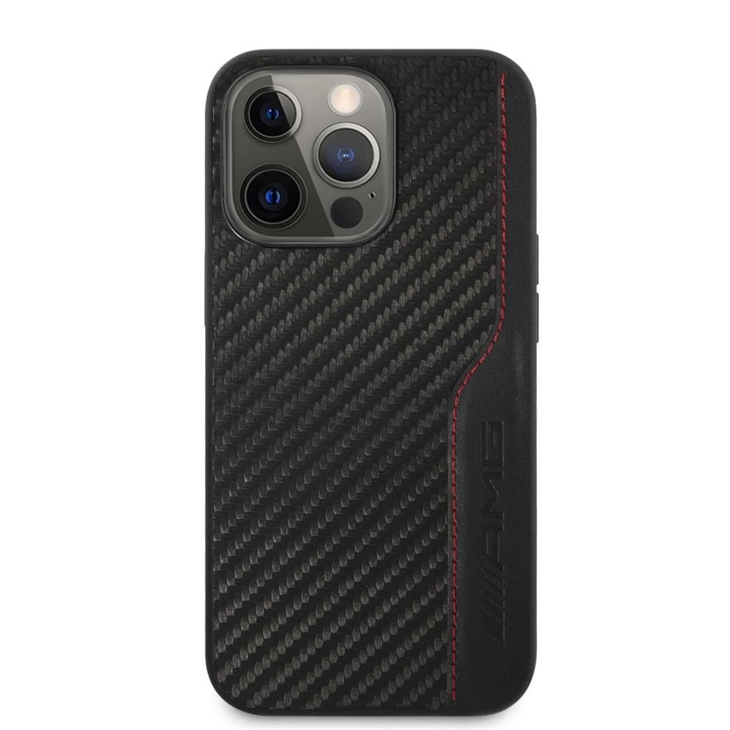 Apple iPhone 14 Pro AMG karbon mintás szilikon hátlap tok (Fekete)