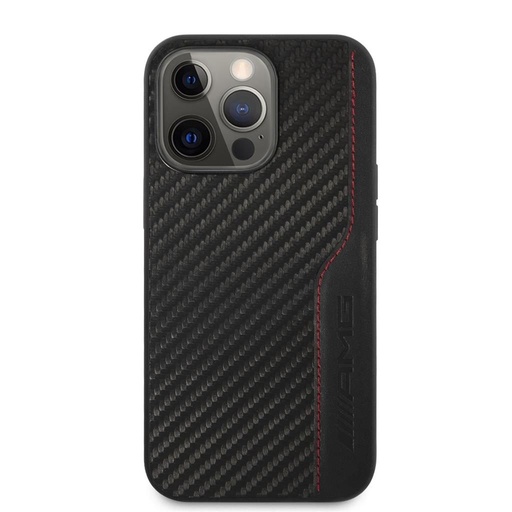 Apple iPhone 14 Pro AMG karbon mintás szilikon hátlap tok (Fekete)