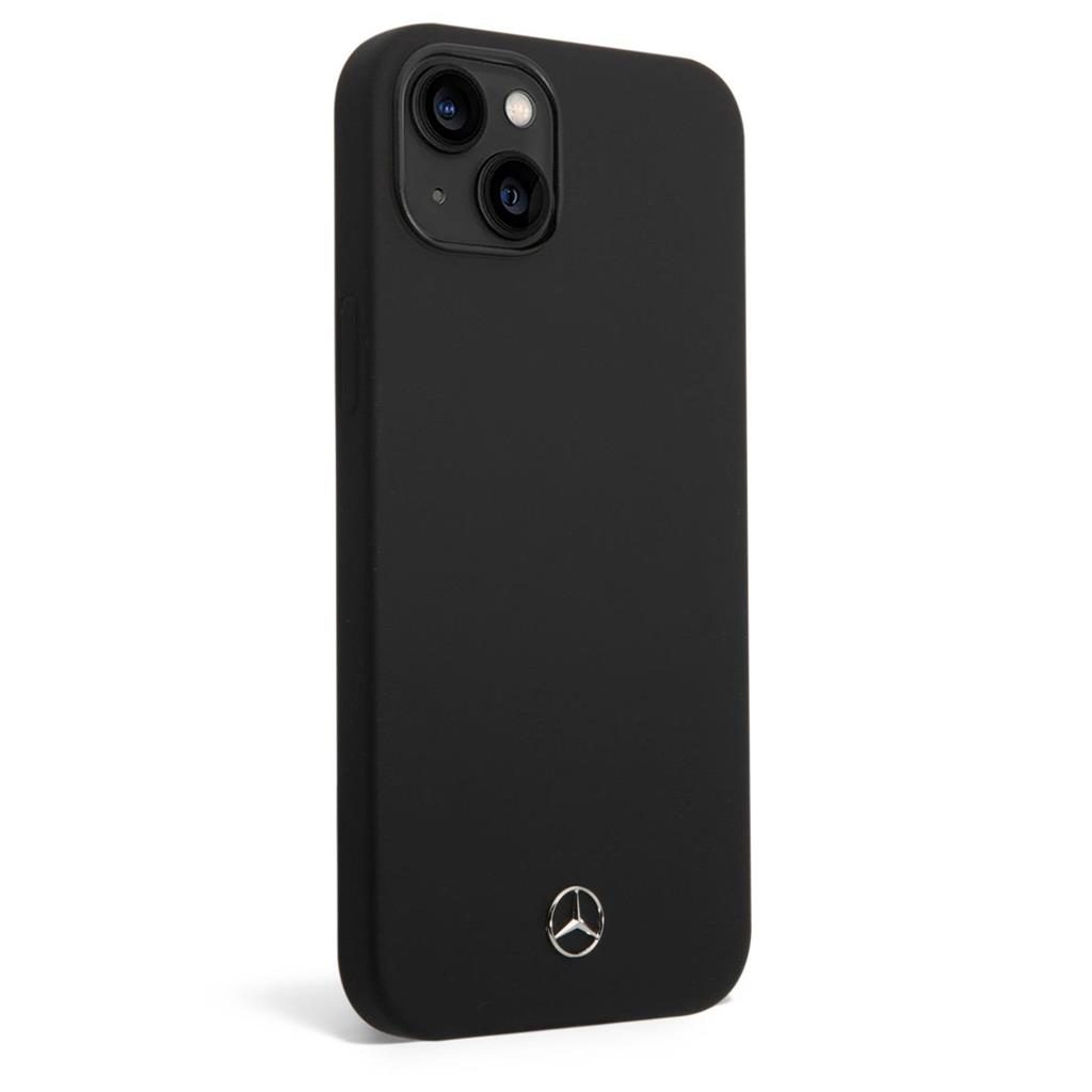 Apple iPhone 14 Mercedes liquid silicone hátlap tok (Fekete)