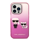 Apple iPhone 14 Pro Karl Lagerfeld Gradient Karl and Choupette tok (Rózsaszín) – KLHCP14LTGKCP