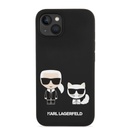 Apple iPhone 14 Black Karl Lagerfeld MagSafe Compatible Liquid Silicone Karl and Choupette tok (Fekete) – KLHMP14SSSKCK