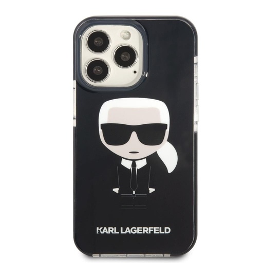 Apple iPhone 13 Pro Karl Lagerfeld TPE Full Body Ikonik tok (Fekete) – KLHCP13LTPEIKK