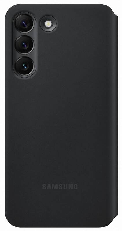 Samsung Galaxy S22 clear view gyári notesz tok, fekete