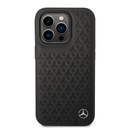 Apple iPhone 14 Pro Mercedes bőr hátlap tok (Fekete)