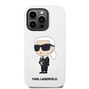 Apple iPhone 14 Pro Max Karl Lagerfeld Liquid Silicone Ikonik NFT tok (Fehér) – KLHCP14XSNIKBCH