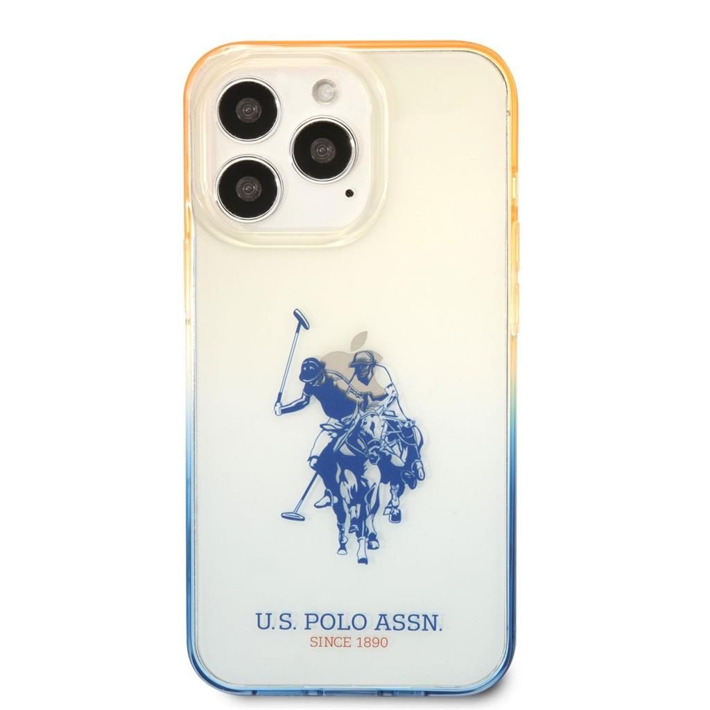 Apple iPhone 14 Pro U.S. Polo double horse bumper hátlap tok (Kék) - USHCP14LUGRBR