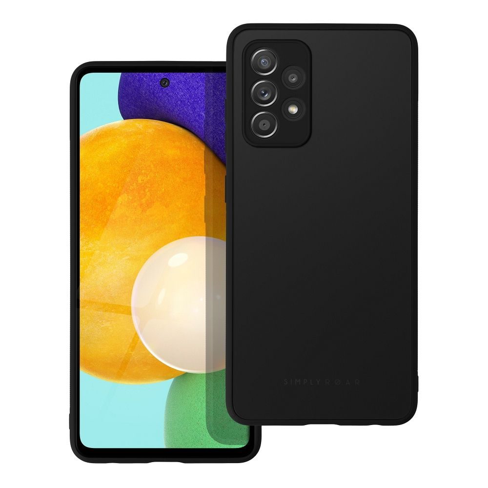 Samsung Galaxy A52 4G/A52 5G/A52s 5G Roar matt üveg hátlap tok (Fekete)