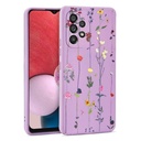 Samsung Galaxy A13 4G Tech Protect mood garden hátlap tok (Lila)