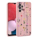 Samsung Galaxy A13 4G Tech Protect mood garden hátlap tok (Rózsaszín)