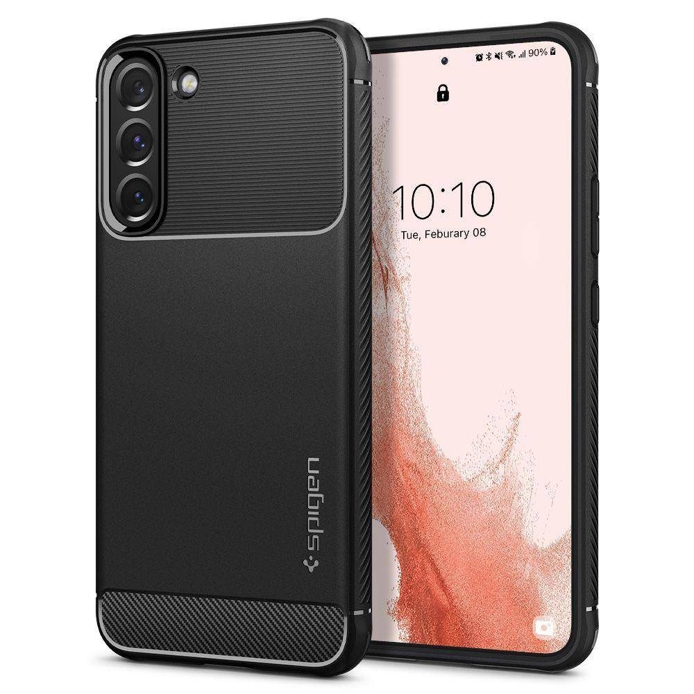 Samsung Galaxy S22 Spigen Rugged armor ütésálló tok (Fekete)