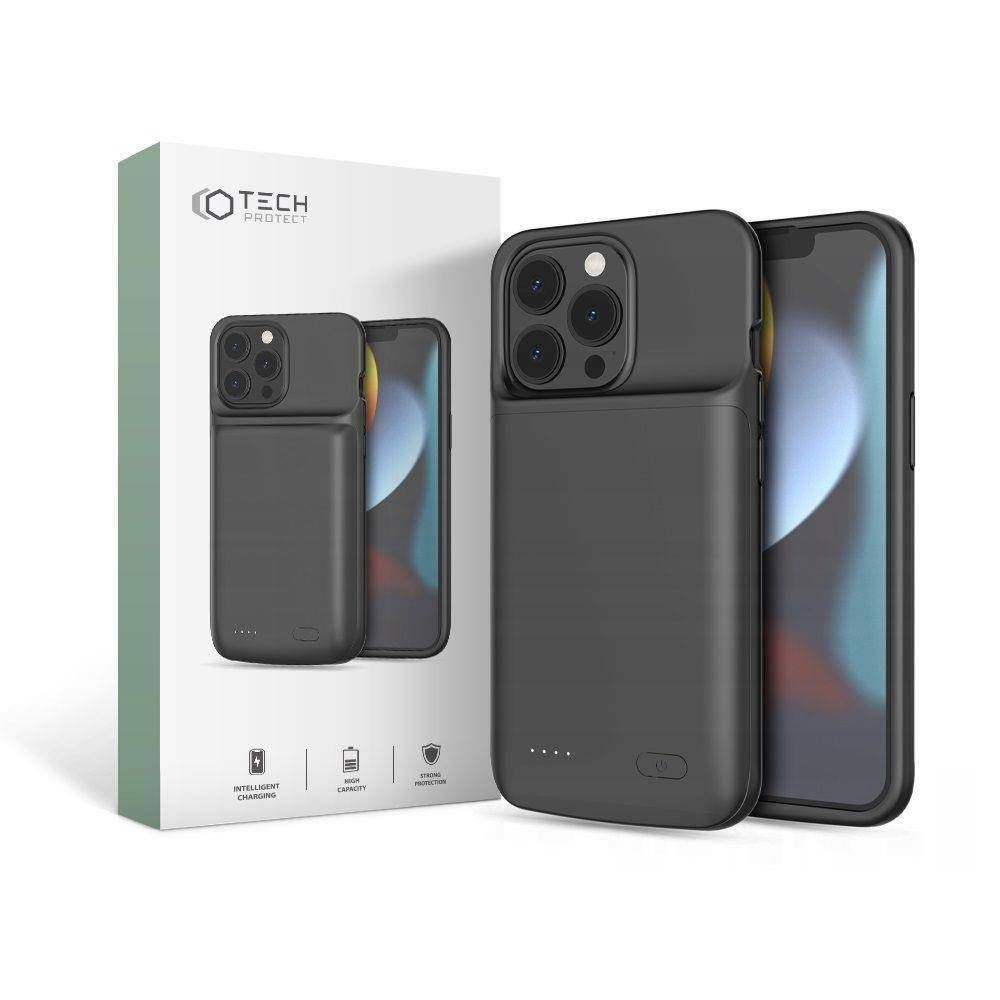 Apple iPhone 13 Tech protect powercase power bank hátlap tok (Fekete)