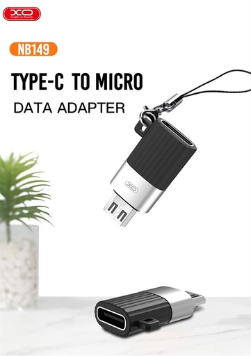 XO NB149-C USB-C–micro USB átalakító adapter (Fekete)