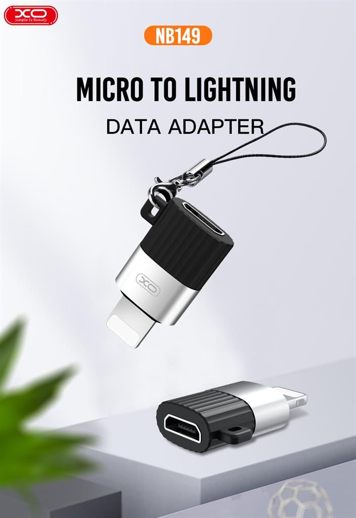 XO NB149-B micro USB–Lightning átalakító adapter (Fekete)