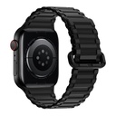 Apple Watch 42 / 44 / 45 / 49 mm Hoco WA06 flexibilis mágneses szilikon szíj fekete
