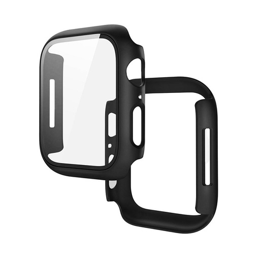 Apple Watch 7/Watch 8 45mm Hoco WS3 Shadow tok beépített üvegfóliával (Fekete)