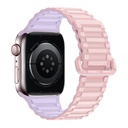 Apple Watch 38 / 40 / 41 mm Hoco WA06 flexibilis mágneses szilikon szíj lila