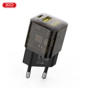 XO CE05 PD 30W gyorstöltő (Barna) – QC 3.0 18W, USB-A + USB-C csatlakozó