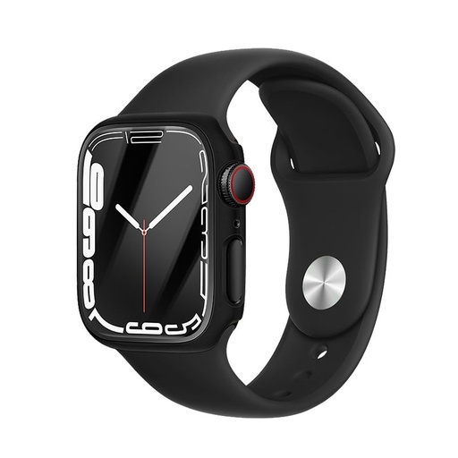 Apple Watch 7/Watch 8 41mm Hoco WS3 Shadow tok beépített üvegfóliával (Fekete)