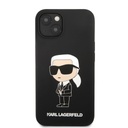 Apple iPhone 13 Karl Lagerfeld Liquid Silicone Ikonik NFT tok (Fekete) – KLHCP13MSNIKBCK
