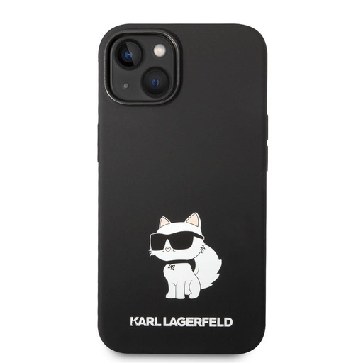 Apple iPhone 14 Black Karl Lagerfeld Liquid Silicone Choupette NFT tok (Fekete) – KLHCP14SSNCHBCK