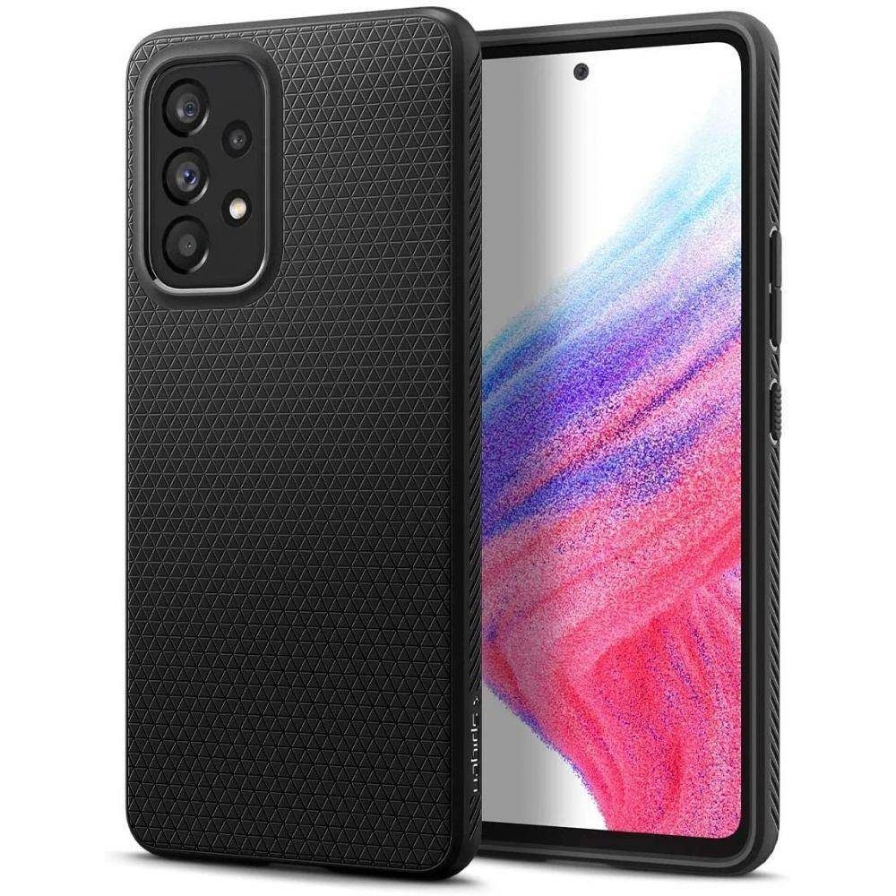 Samsung Galaxy A53 5G Spigen liquid air prémium hátlap tok (Fekete)