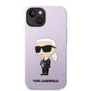 Apple iPhone 14 Plus Karl Lagerfeld Liquid Silicone Ikonik NFT tok (Lila) – KLHCP14MSNIKBCU