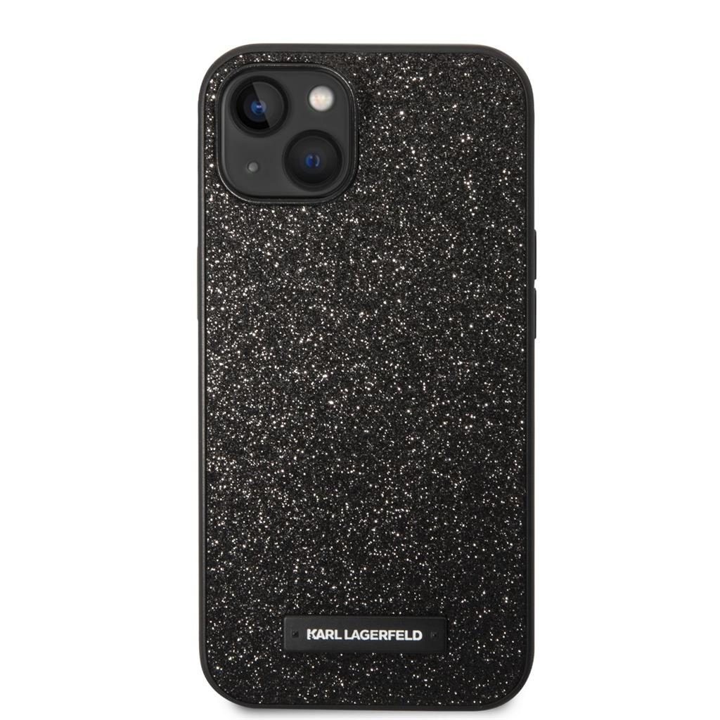 Apple iPhone 14 Karl Lagerfeld Glitter Plague tok (Fekete) – KLHCP14SG2ELK